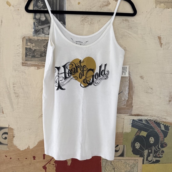 NWT Bandit Brand Women Large Heart Of Gold Tank‎ Top Graphic Tank - Picture 1 of 5